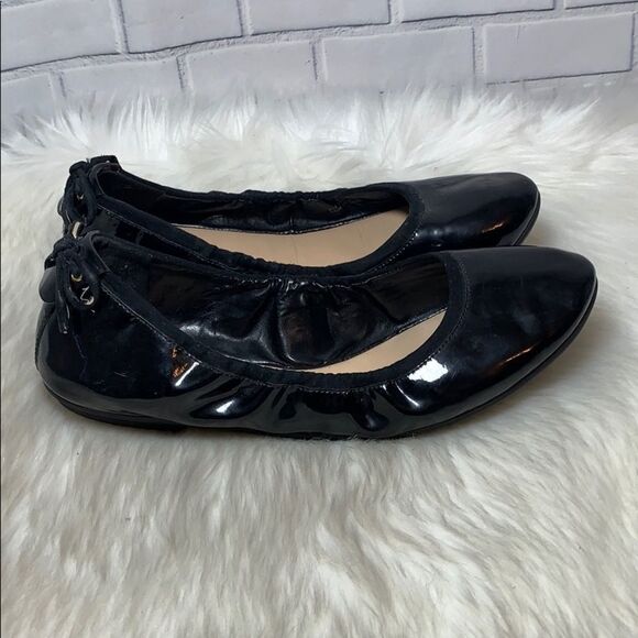 Cole Haan Ashlynn  Black Patent Ballet Flats Sz 8 - Picture 4 of 9
